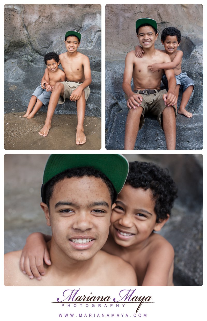 two brothers on the beach 