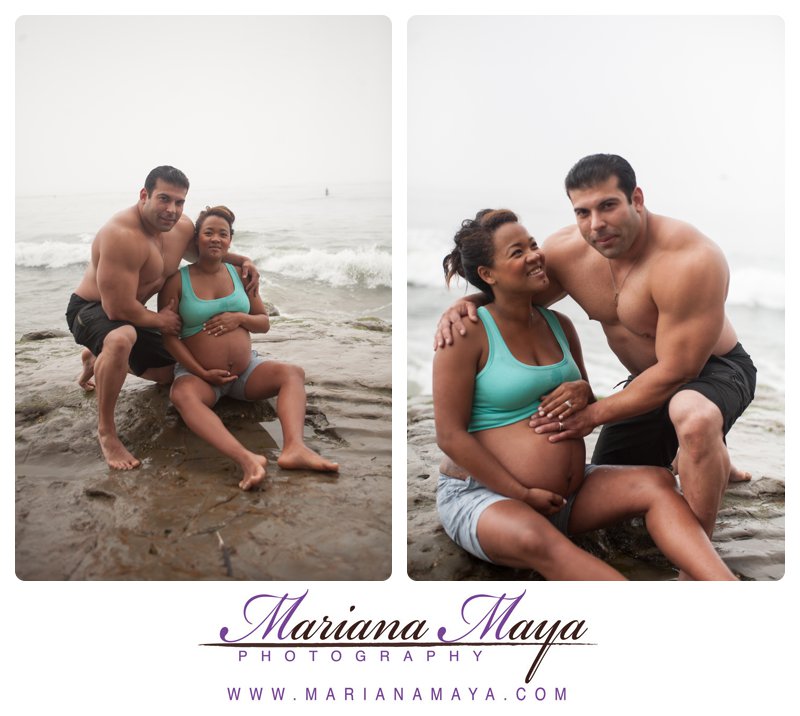 beach maternity session