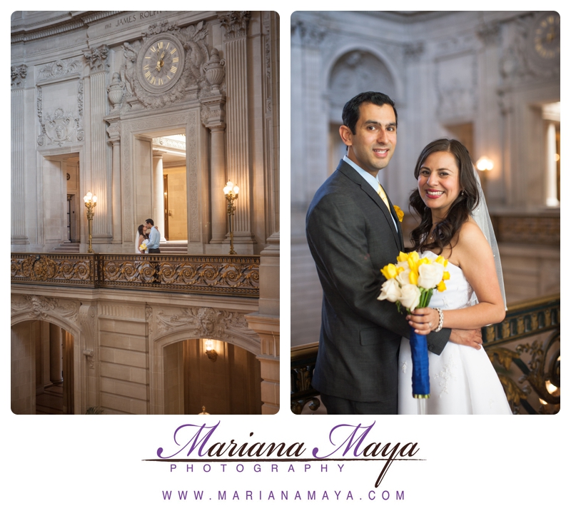 wedding couple at sf city hall