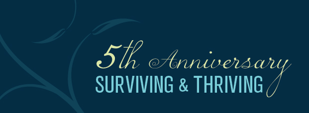 Surviving And thriving logo 5th anniversary
