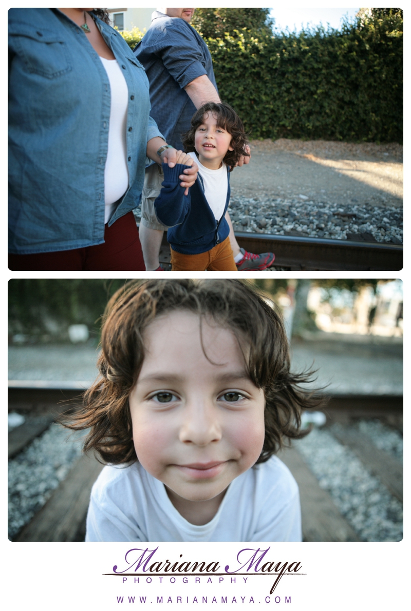 family portraits with a close up of a boy