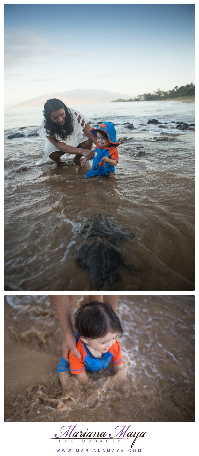 Maui portrait session in the ocean