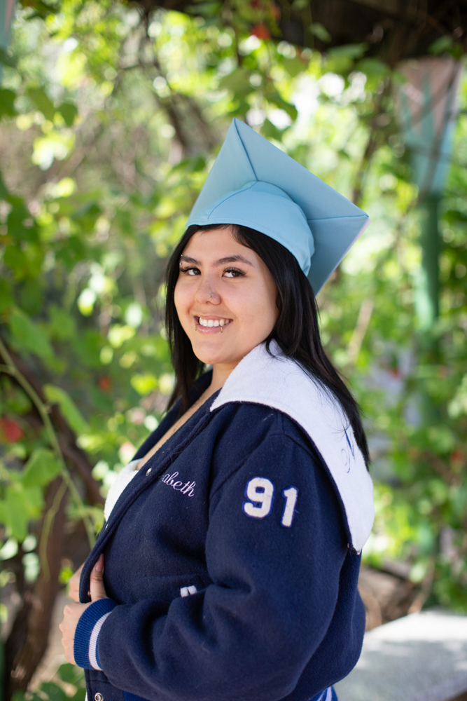 Mother daughter portraits of a Notre Dame San Jose High School graduate