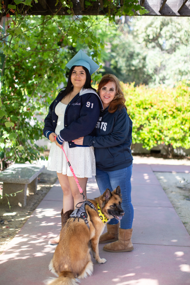 Mother daughter portraits of a Notre Dame San Jose High School graduate