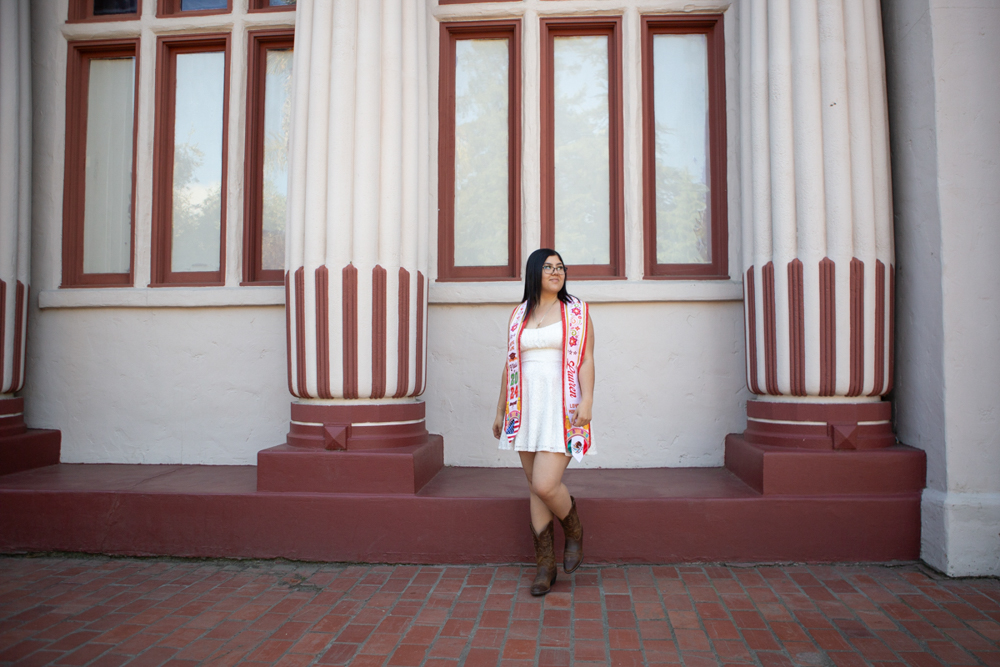 Senior portraits by Mariana Maya Photography showing Mexican heritage pride