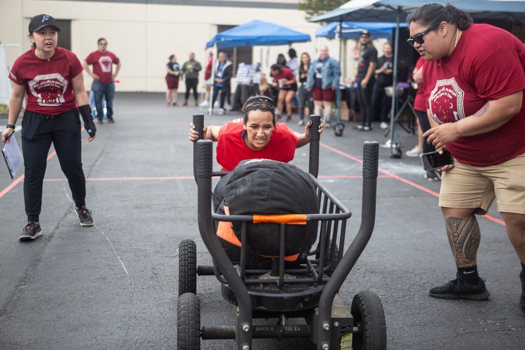 strongman event with strongest teen athlete