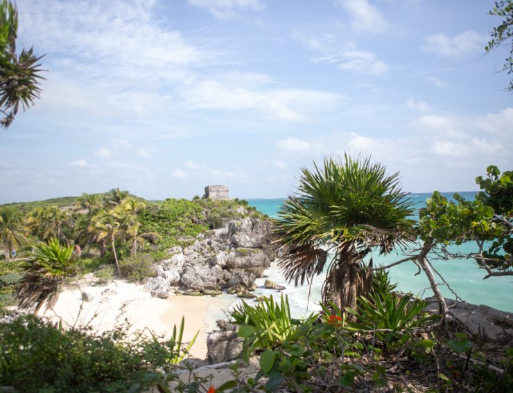 Tulum Castillo in the distance