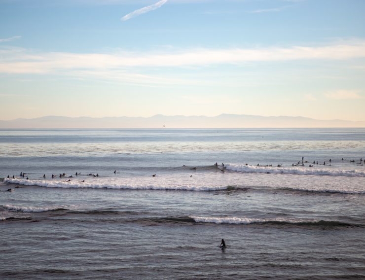 Surfers in Santa Cruz at Pleasure Point
